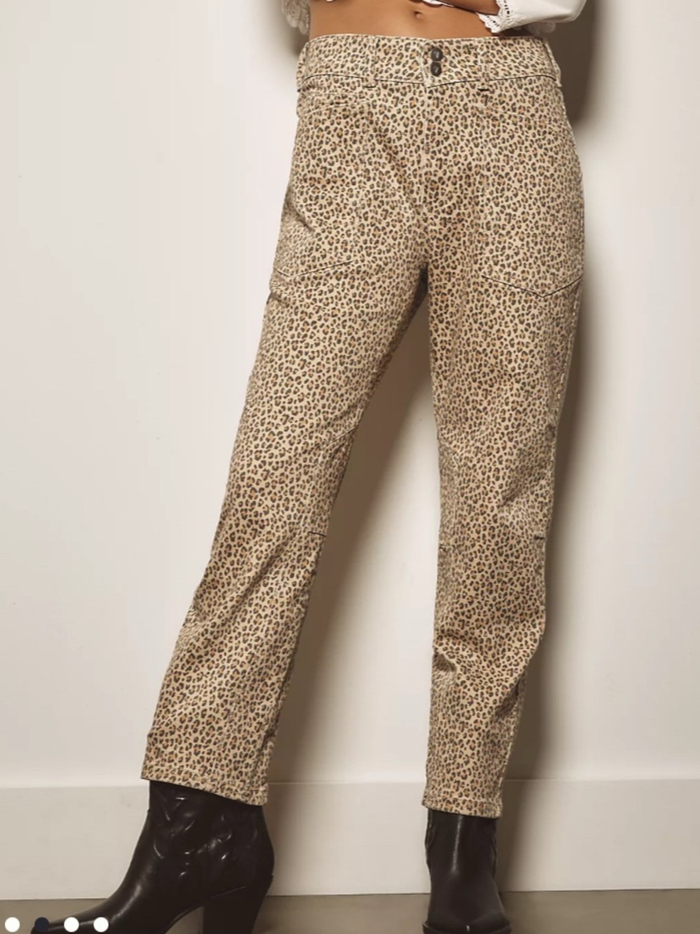 PILCRO anthropology Leopard Print Straight-Leg pants NEW with tags size 28